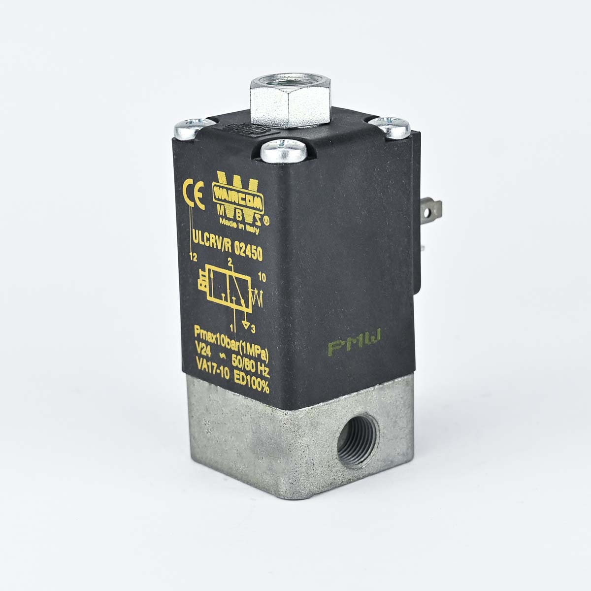 POPET VALVE WITH COIL 3/2 1/8" SPRING 24 VAC WAIRCOM