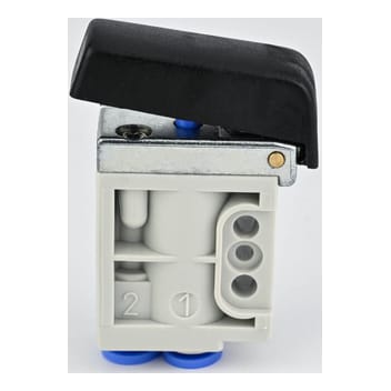 Push Lever Direct Pilot Spring Return 4MM Bottom Port NO KPM
