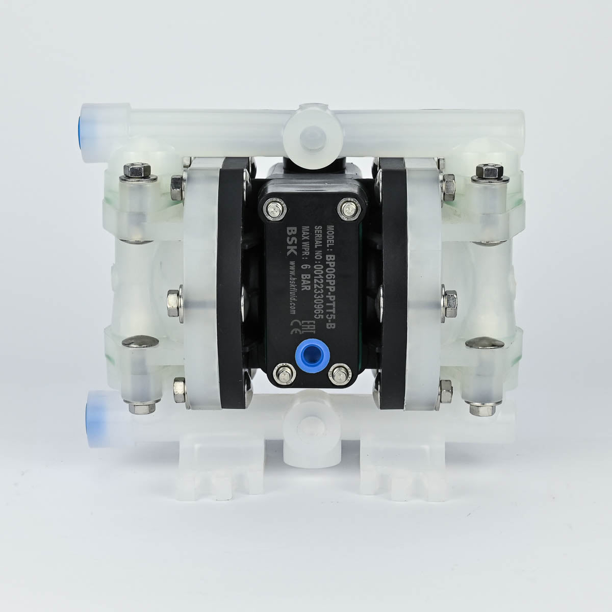 AODD-Pumps - BP06PP-PTT4-B - Polypropylene Body 1/4 Inch