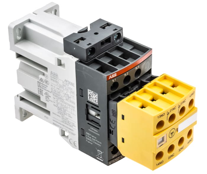 ABB Jokab AFS09Z-30-22-30 AFS Contactor, 24 V dc Coil, 3-Pole, 25 A, 3NO, 600 V ac