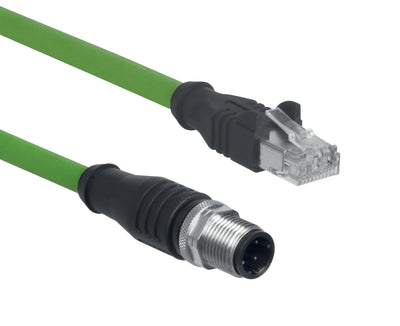 AIE-S4P-M12/RJ45-S-G-20M-GN-2-X-D-1 - Schmersal Sensor & Actuator Cable, 20 m