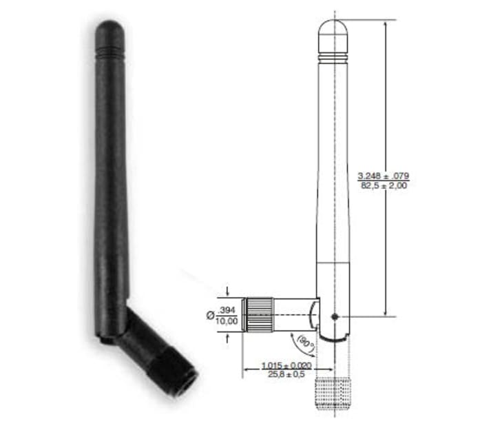 Ewon FAC90701_0000 Stubby WiFi Antenna, WiFi