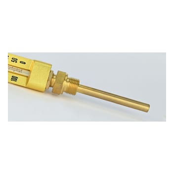 Glass Thermometer Model 2103 Body Length 150 0+400 DEG C Straight , 1/2"BSP Stem Size 100MM(L) X 10MM(D) Fima