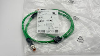 IFM EVC905 - Connection Cable, M12 4-pole D-coded plug, open end, 1 m shielded PUR, PROFINET