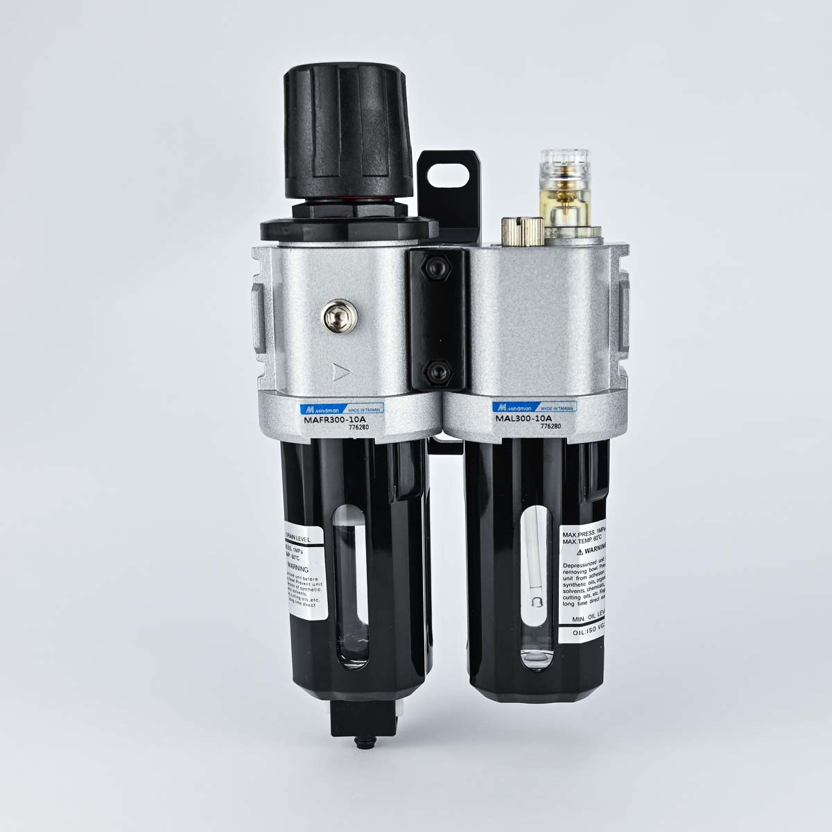 FRL 3/8" WITH GAUGE MANUAL TRANSPARENT MINDMAN