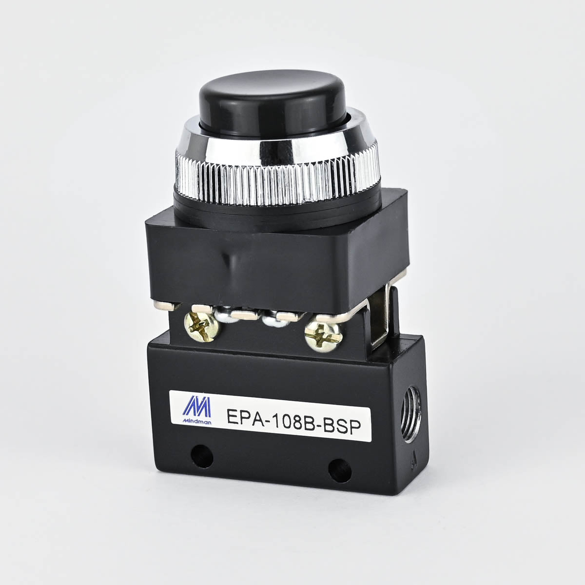 PNEUMATIC PUSH BUTTON 1/8" BLACK MINDMAN