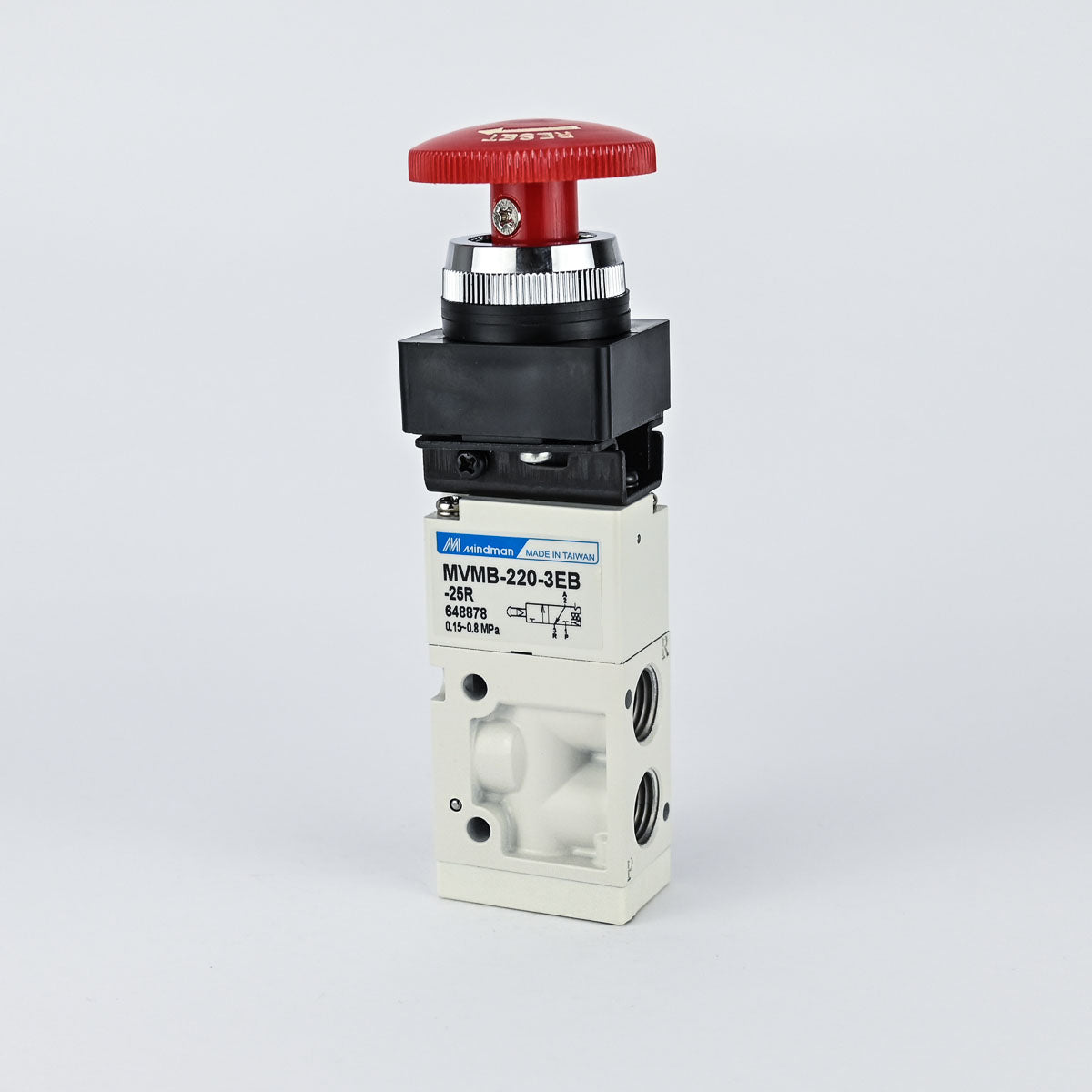 PNEUMATIC PUSH BUTTON 3/2 1/4" WITH ACTUATOR MINDMAN