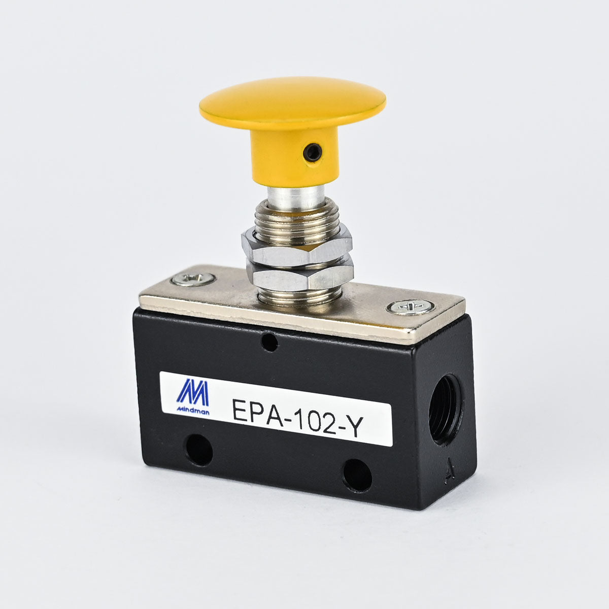 PNEUMATIC PUSH BUTTON PALM 1/8" YELLOW MINDMAN