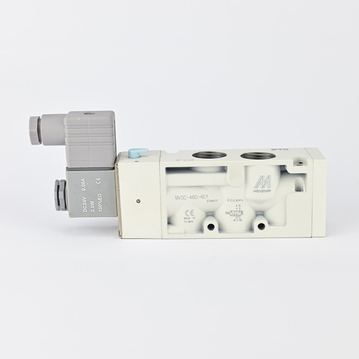 SOLENOID VALVE SINGLE 5/2 1/2" 24 VDC COIL & ADAPTOR MINDMAN