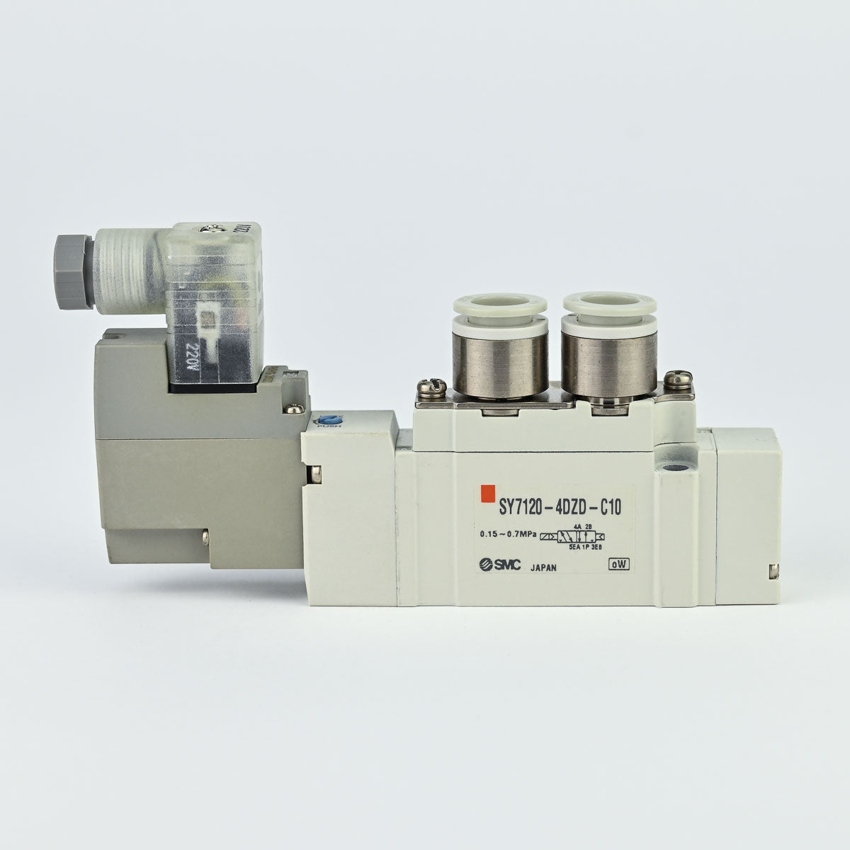 SOLENOID VALVE 5/2 WAY VALVE 220 VAC 10 OD SY7120 4DZD C10 SMC