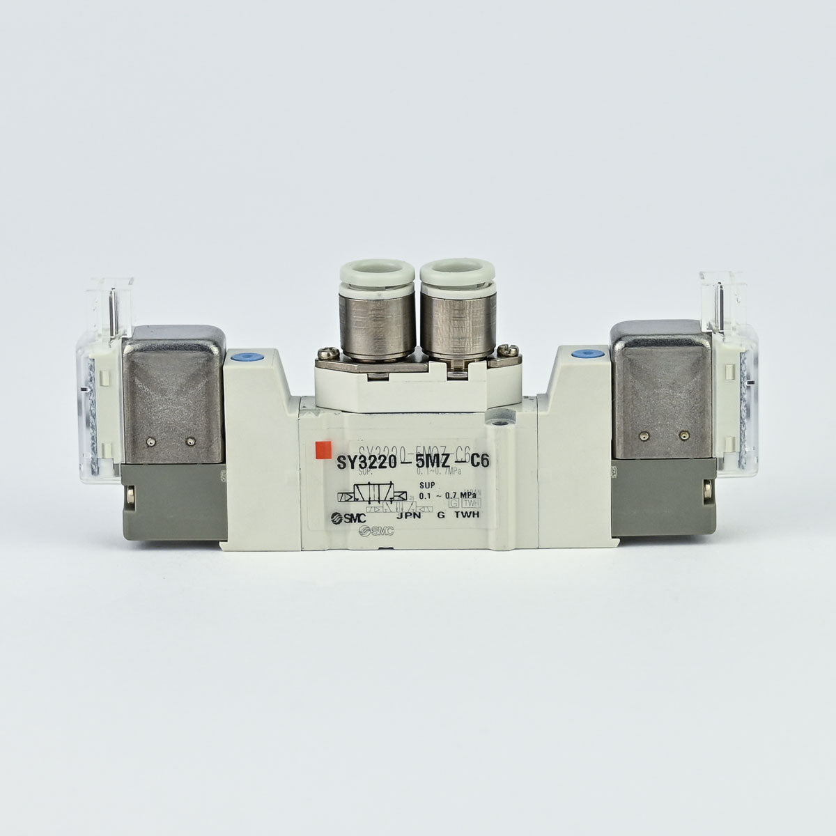 SOLENOID VALVE 5/2 WAY VALVE DOUBLE SOLENOID 24 VDC 6 OD SY3220 5MZ C6 SMC