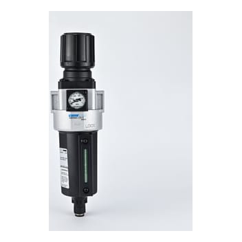 Filter Regulator 1/2" With Gauge Automatic Black Mindman