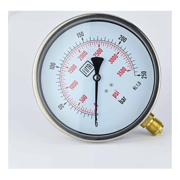 FIMA - F-PG-6-250-1/2B-BTM-SS-BRASS