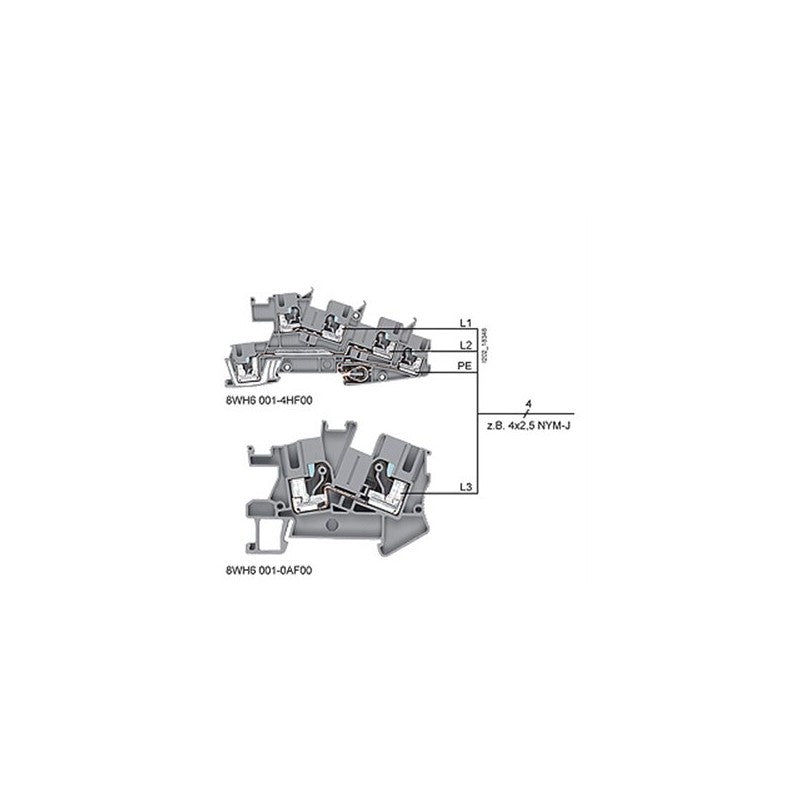 8WH6001-4HF00 Siemens DIN Rail Terminal-Block