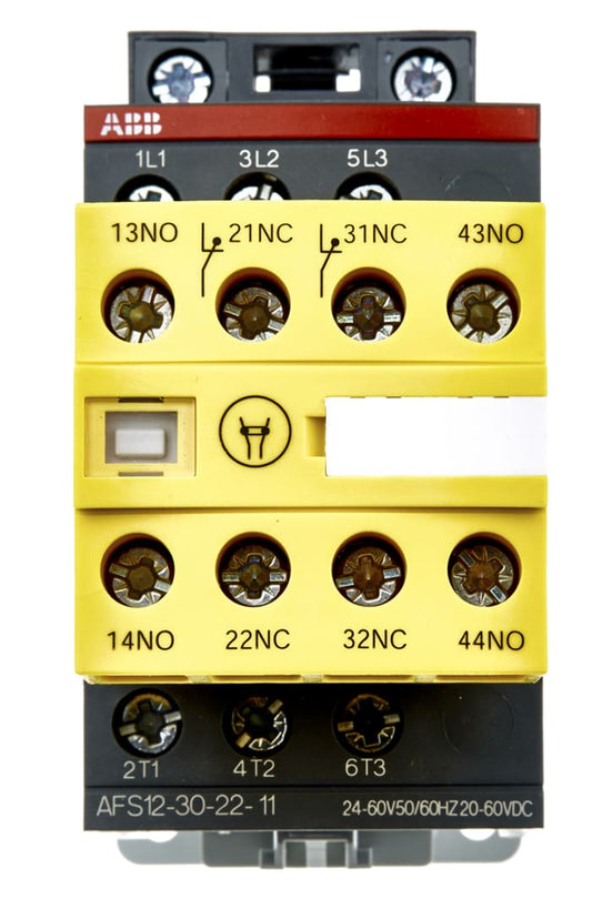 ABB Jokab AFS12-30-22-11 AFS Contactor, 24 ? 60 V ac Coil, 3-Pole, 28 A, 3NO, 600 V ac