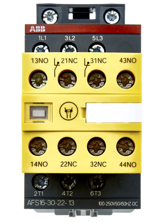 ABB Jokab AFS12-30-22-13 AFS Contactor, 100 to 250 V ac/dc Coil, 3-Pole, 28 A, 3NO, 600 V ac