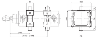 Waircom X/CT 100 - Series CPUI Intermediate hinge (100 mm)