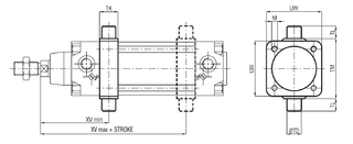 Waircom XT/CT 32 - Series CPUI Intermediate hinge (32 mm)